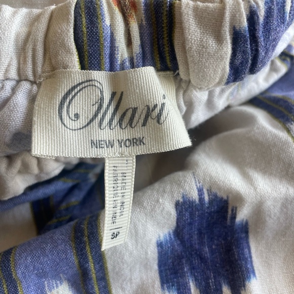 Ollari Anthropologie Wide Leg Pants with Pom Trim – Size Small - Picture 9 of 11